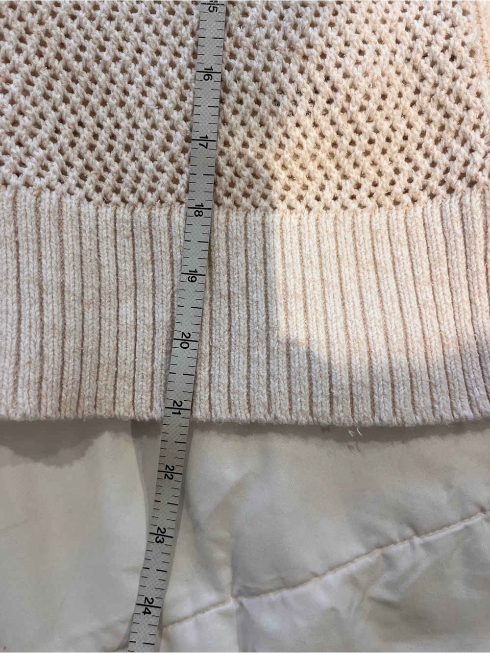 Anthropologie Daily Practice LARGE half zip sweater cream beige - Picture 9 of 10